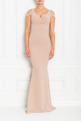 Honor Gold Evie Nude Maxi Dress in Nude