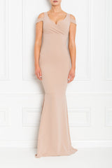 Honor Gold Evie Nude Maxi Dress in Nude